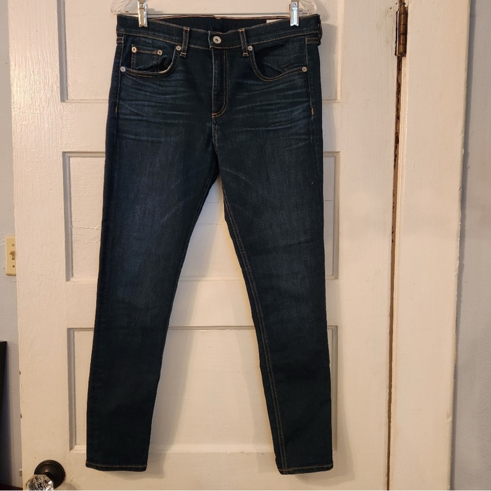 Rag & Bone Ankle Skinny Bloo Moon Jeans Denim Size 32. EUC Whisker